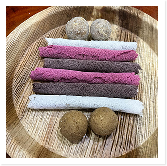 Traditional Assamese Bihu Pithas and Larus